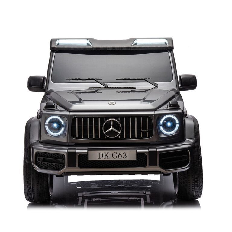 Mercedes-Benz G63 AMG 12V Kids Ride-On Electric Car – Official Licensed 4x4 Two-Seater SUV in Painted Grey with Remote, Lights & Music