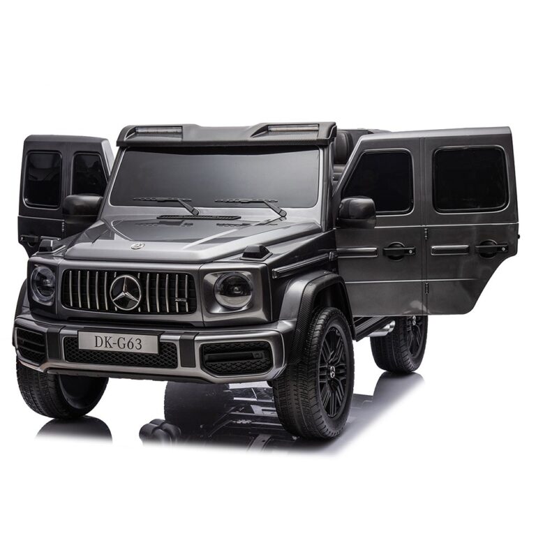 Mercedes-Benz G63 AMG 12V Kids Ride-On Electric Car – Official Licensed 4x4 Two-Seater SUV in Painted Grey with Remote, Lights & Music