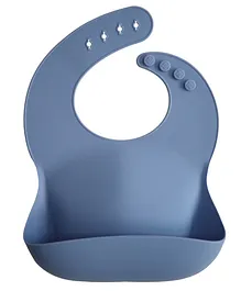 Mushie - Silicone Bib Shells Smoke