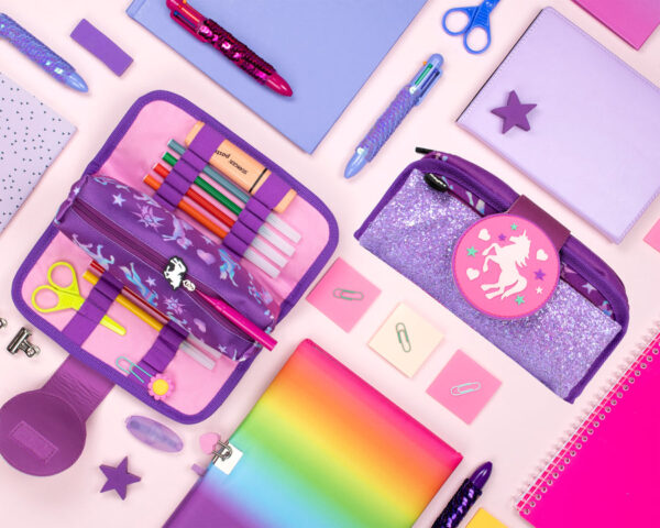 Fringoo – Silicone Patch Pencil Case – Unicorn Ombre