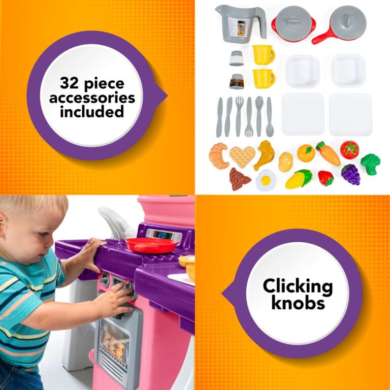 Simplay3 Cooking Kids Dine-In Kitchen Set 1.5 - 5 years, Pink