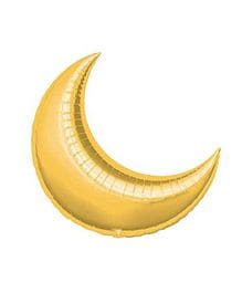 My Party Centre - Gold Crescent Mini Shape Balloon - 10in