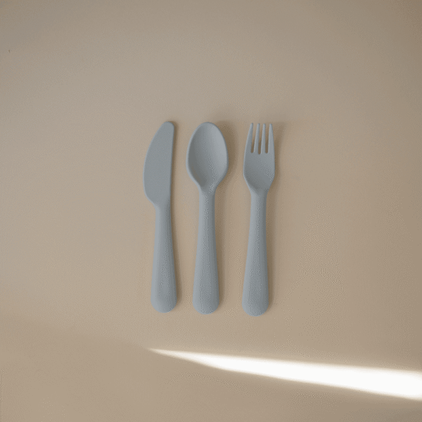 Mushie – Dinnerware Cutlery Set – Powder Blue