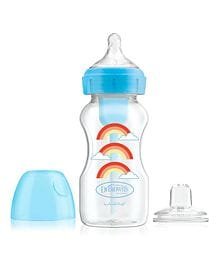 Dr. Browns - PP Wide Neck Options And Blue Rain Bows Feeding Bottle - 270ml