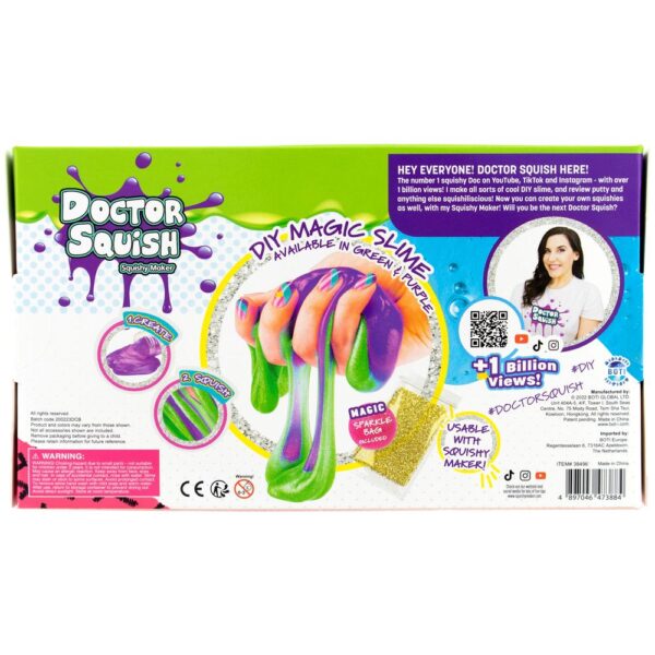 Doctor Squish – Diy Magic Slime Double Set – Green And Purple – 240 Grams