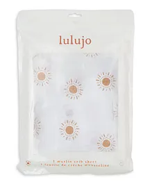 Lulujo - Muslin Crib Sheet 135 x 70 cm - Suns