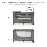 Kinderkraft – Joy 2 Travel Cot With Accessories – Dark Grey