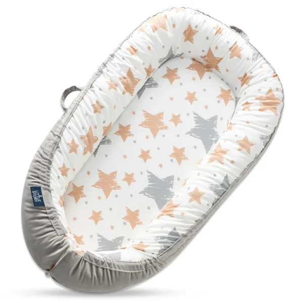 Little Story Fiberfill Lounger Bed with Feeding Pillow – Galaxy