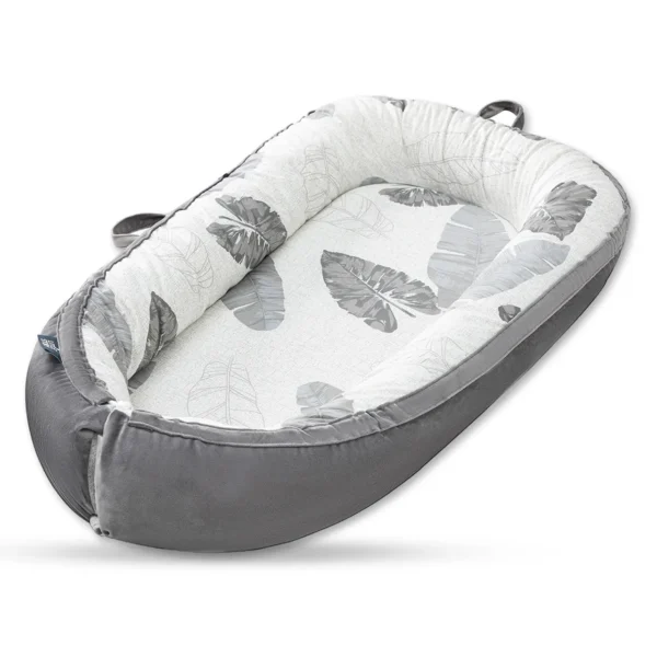 Little Story Fiberfill Lounger Bed w/ Feeding Pillow – Leaves