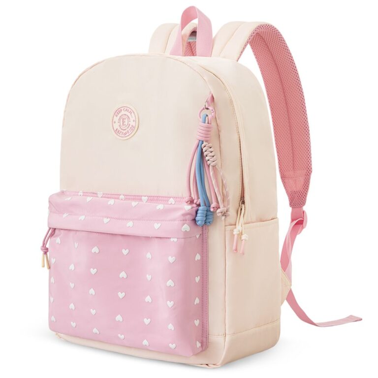 Eazy Kids - Personalized 16.5” School Backpack with Laptop Compartment – Lightweight Design, Blush Rush