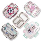 Hydrobrew – Steel Core Bento Lunch Box 3 Compartment 750ml – Fresh Pink