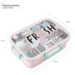 Hydrobrew – Steel Core Bento Lunch Box 3 Compartment 750ml – Fresh Pink