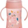 Suavinex Pink Feeding Bottle With Handle Non Spill Spout – +12m