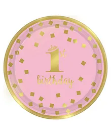 My Party Centre - Princess Matallic Round Plates 10.5in, 8pcs
