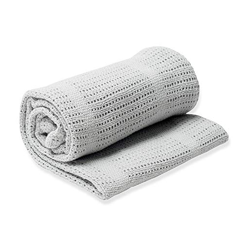 lulujo - Cellular Baby Blanket - Grey