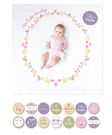 Lulujo Baby's First Year Blanket & Card Set - Isn't She Lovely