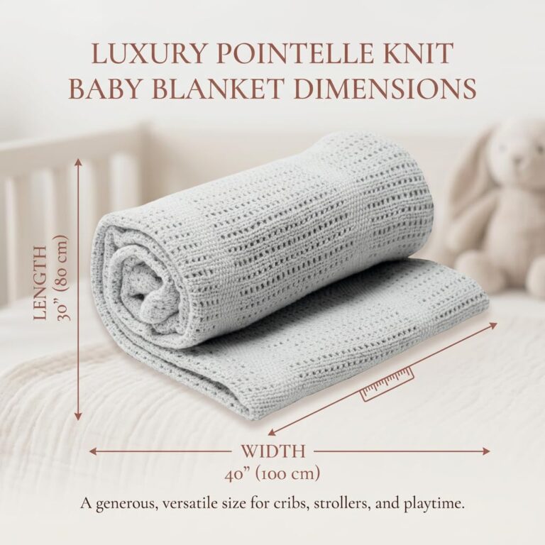 lulujo - Cellular Baby Blanket - Grey