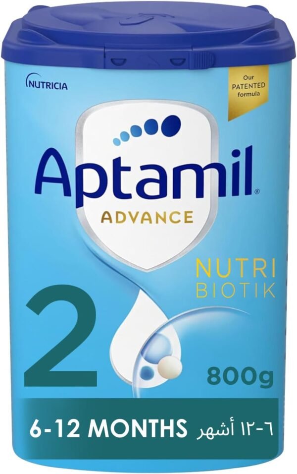 Aptamil advance 2 follow on formula palm oil free 6 12 months 800 g each pack of 6