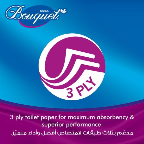 Sanita Bouquet Toilet Tissue Embossed-Pack Of 8 Rolls, 3 Ply