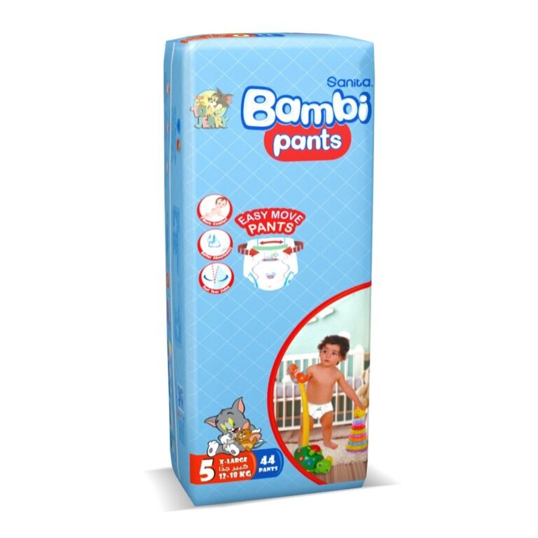 Sanita Bambi - Pants Jumbo Pack, Size 5, X Large 12-18 KG, 44 Count