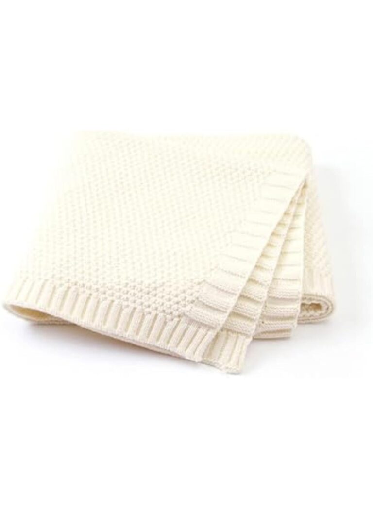 lulujo - Cellular Baby Blanket - White