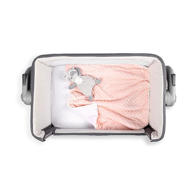 Nini Baby 3-Piece Bassinet Bedding Set, Soft Cotton, Fits Bassinet Up to 50x80 cm, Elegant Pink