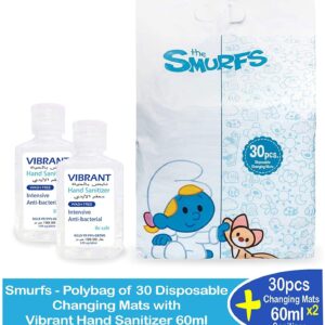 Smurfs – Disposable Changing Mats 30 Pcs – (Pack of 2)