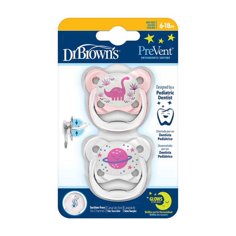 Dr. Browns - Prevent Butterfly Shield Soother - Stage 1 - Pink (Pack of 2)