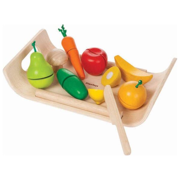 Plantoys Wooden Assorted Fruit & Vegetable