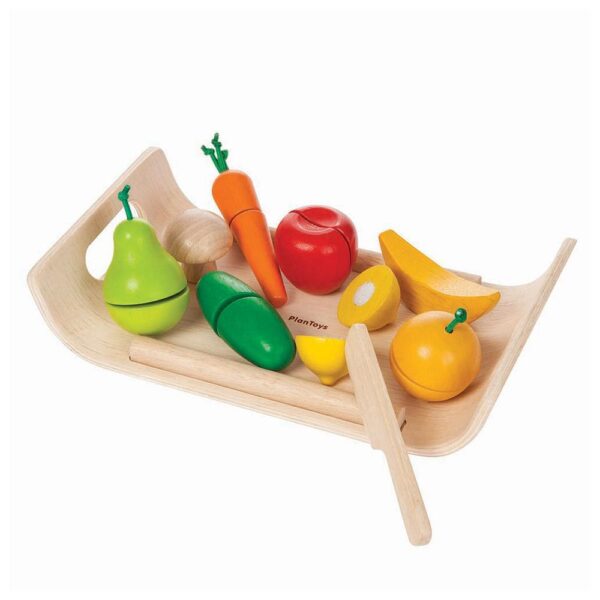 Plantoys Wooden Assorted Fruit & Vegetable