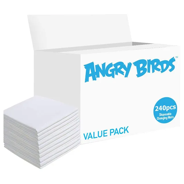 Angry Birds - Disposable Changing Mats, 240 Counts - White