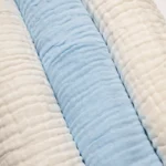 Anvi Baby – 100% Organic Cotton Muslin Bath Towel – Cloud & Sky – 3pcs
