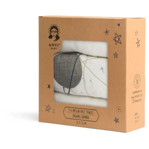 Anvi Baby – Face Cloth – Pack of 3 – Dreamy Space
