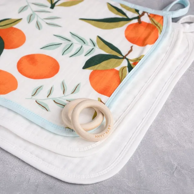 Anvi Baby - Face Cloth - Pack of 3 - Orange Orchard