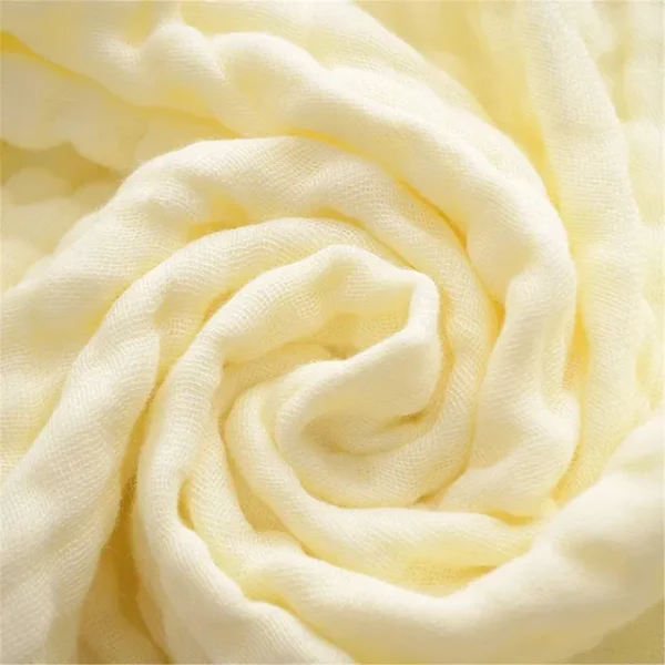 Anvi Baby – Organic 6 Layered Muslin Bath Towel – Yellow