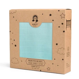 Anvi Baby – Organic Bamboo Muslin Fitted Sheet – Mint