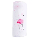 Anvi Baby – Organic Bamboo Muslin Swaddle Wrap – Flamingo