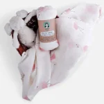 Anvi Baby – Organic Bamboo Muslin Swaddle Wrap – Flamingo