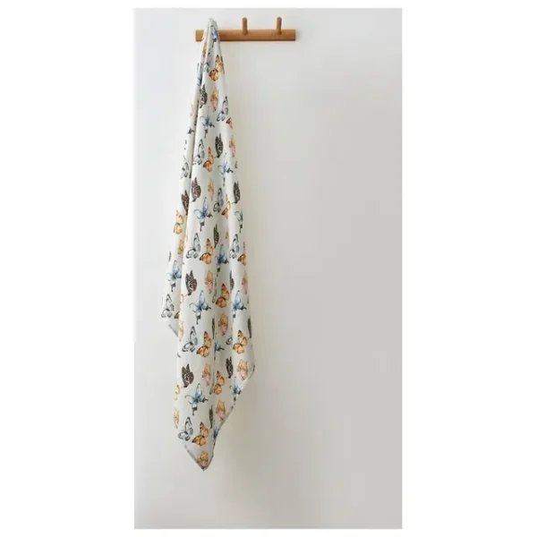 Anvi Baby Organic Bamboo Swaddle – White/Grey – 3pcs