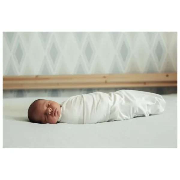 Anvi Baby Organic Bamboo Swaddle – White/Grey – 3pcs