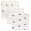 Anvi Baby – Organic Muslin Face Cloth 3pc – Yellow Creatures