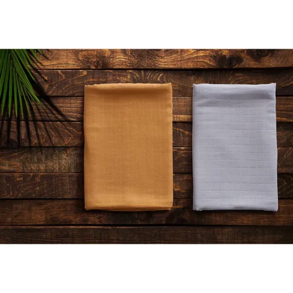 Anvi Baby – Organic Muslin Swaddle 2pc – Smoky Sun