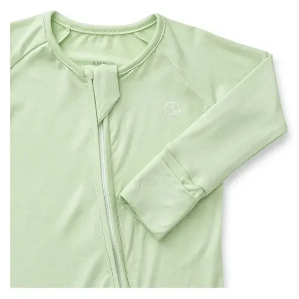 Anvi Baby – Organic Zipper Sleepsuit – Light Mint_6-12M