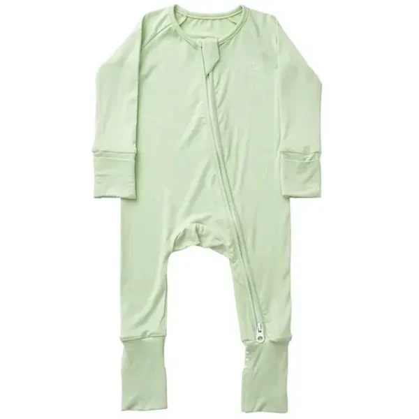 Anvi Baby – Organic Zipper Sleepsuit – Light Mint_0-3M