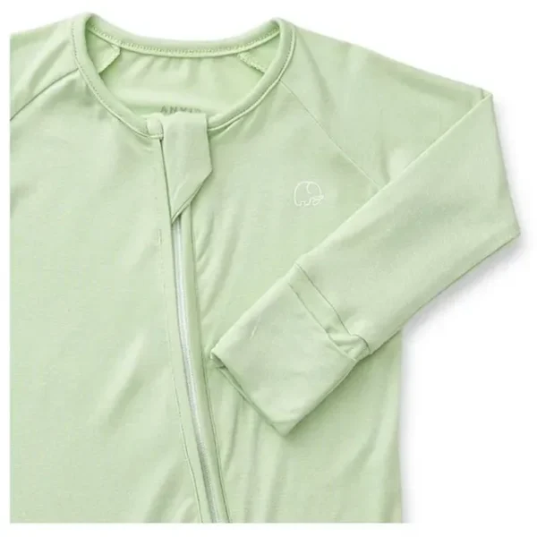 Anvi Baby – Organic Zipper Sleepsuit – Light Mint_0-3M