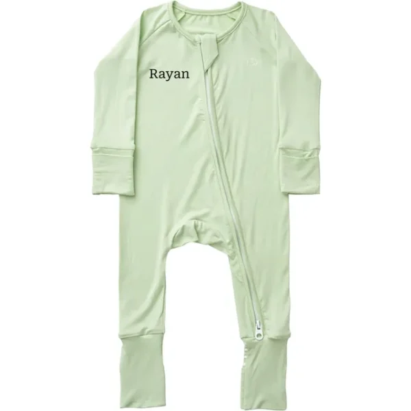 Anvi Baby – Organic Zipper Sleepsuit – Light Mint_0-3M