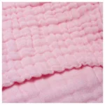 Anvi Baby – Set Of 2 Organic Muslin Bath Towel- Pink & White
