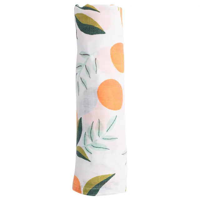 Anvi Baby - Bamboo Muslin Swaddle Wrap Tangerine Heaven