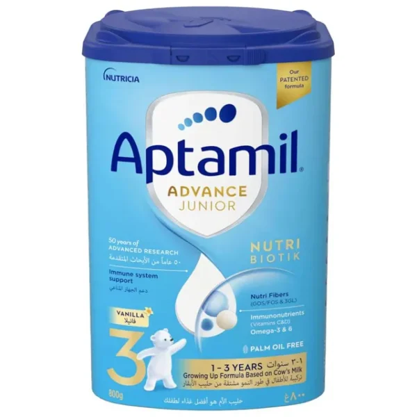Aptamil advance junior 3 milk formula palm oil free 1 3 years 800 g
