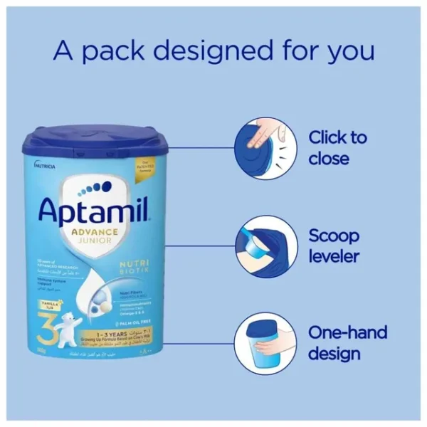 Aptamil advance junior 3 milk formula palm oil free 1 3 years 800 g